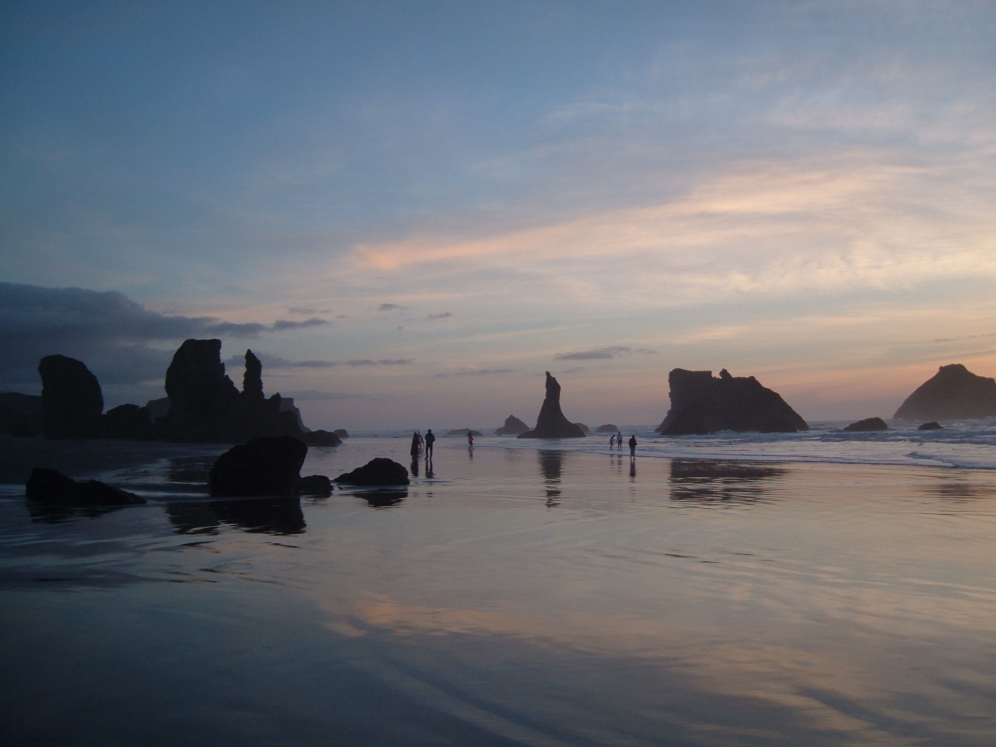 Coquille Point, looking south at sunset