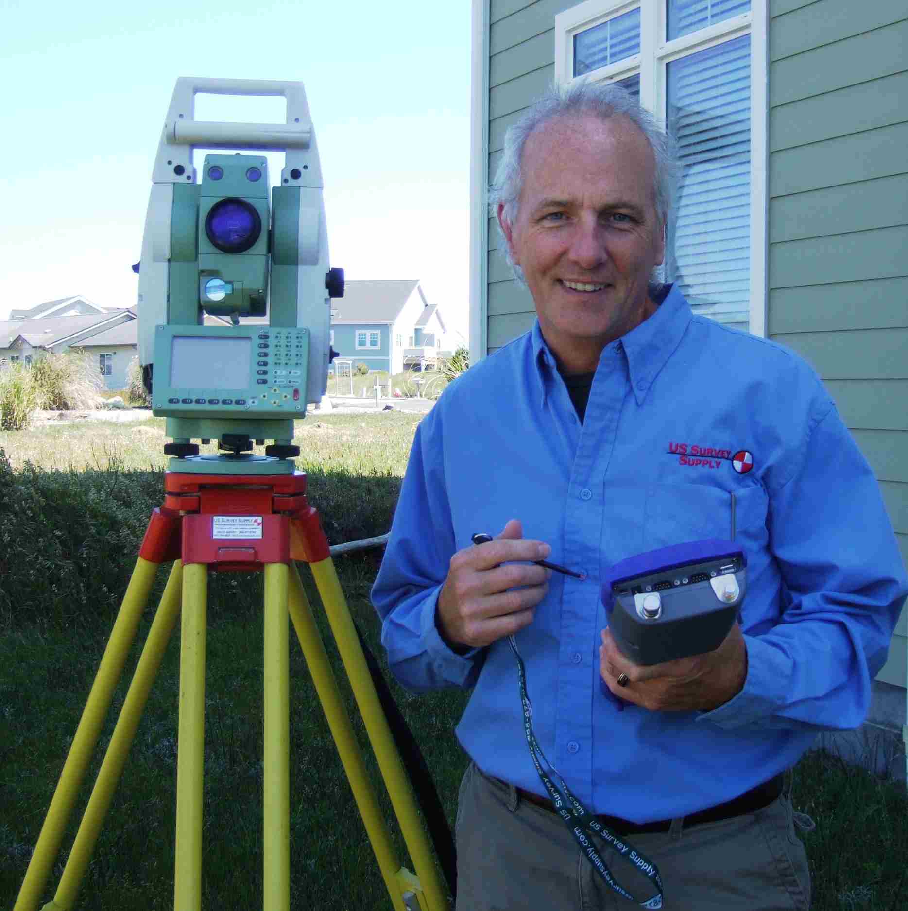 Rod working with a Leica; don't worry, he won't be touching your gun!